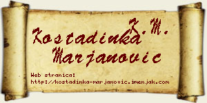 Kostadinka Marjanović vizit kartica